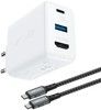 Acefast 3in1 Wall Charger 65W GaN + HDMI