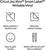 Cricut Joy Xtra Smart Label Writable Vinyl Removable - 3-pack