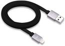 Just Mobile AluCable Flat - svart/gr