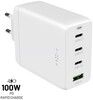 Fixed Supersnabb GaN-laddare 100W 3xUSB-C + USB-A