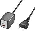 LogiLink 2-Port GaN Charger with Fixed Cable