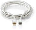 Nedis Fabritallic USB-A to Lightning Cable