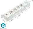 Nedis SmartLife WiFi Smart Extension Socket with USB