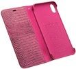 Qialino Pink Croco Leather Wallet (iPhone Xs Max) 