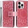 Trolsk Imprint Dahlia Flower Wallet (iPhone 15 Pro)