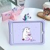 Trolsk Kids Case with strap - Cute Purple Unicorn (iPad Air 4)