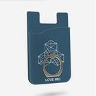 Love Mei Card Holder with Finger Ring Kickstand (iPhone) - Sininen