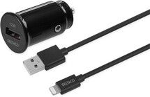 Deltaco autolaturi USB-A-Lightning-kaapelilla