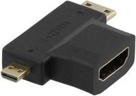 Deltaco HDMI-sovitin - HDMI to Mini -HDMI ja Micro-HDMI
