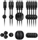 Desire2 My Space - Cable Tidy 10 Mixed Multi Pack - Musta