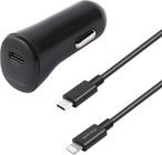 Essentials autolaturi 20W + USB-C Lightning-kaapeliin