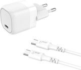 Gear Charger 220V 1 x USB-C PD 25W + USB-C kaapeli