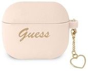 Guess Silicone Heart Charm Cover (AirPods 3) - Vaaleanpunainen