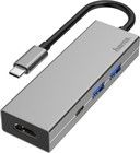 Hama USB-C -monisovitin USB-A / HDMI