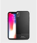 iPaky Carbon Fibre Texture (iPhone Xr) - Musta