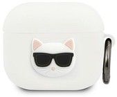 Karl Lagerfeld Choupette silikonikotelo (AirPods 3) - Vit