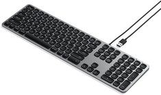 Satechi Aluminium Wired Keyboard - Harmaa