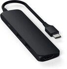 Satechi Slim USB-C Multiport-adapter 4K - Svart