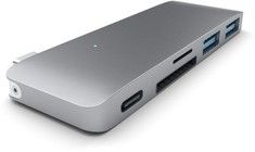Satechi USB-C Pass Through USB Hub - Harmaa