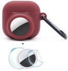 Trolsk Silikonikuori 2-in-1 AirTag-pidikkeell� (AirPods 4/AirTag)