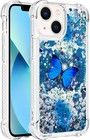 Trolsk Liquid Glitter -kotelo - Butterfly (iPhone 13 Pro)