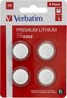 Verbatim Premium-litiumparisto CR2032 4-pakkaus