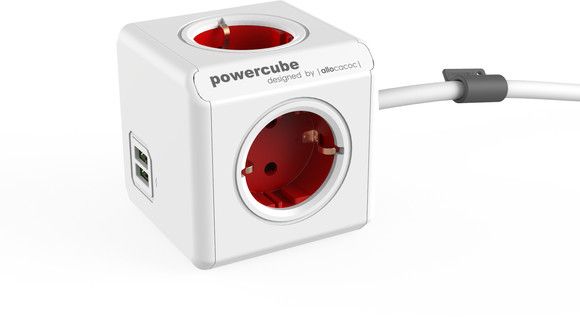 Allocacoc Powercube Extended 1,5m 2xUSB