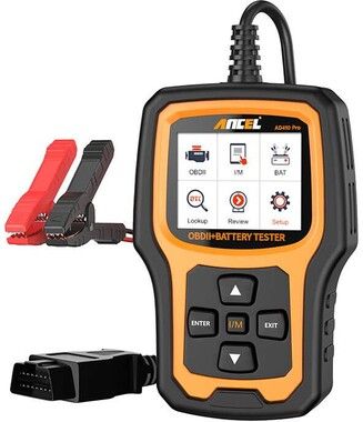 Ancel AD410 Pro 2-in-1 OBD2 Scanner and Battery Tester