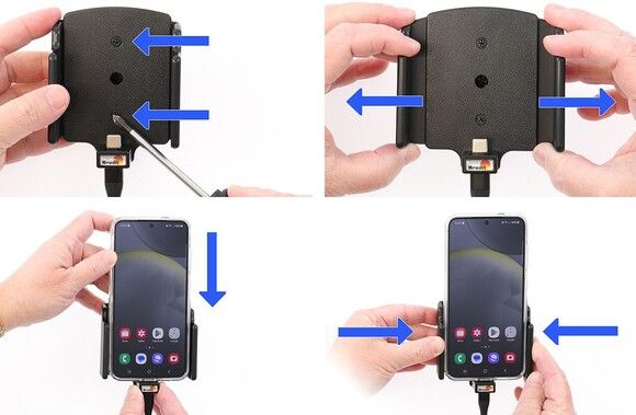 Brodit Aktiv hllare med USB-kabel och cigg-adapter 721456