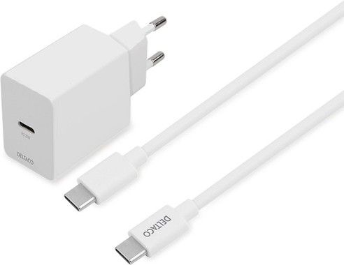 Deltaco USB-C Wall Charger with USB-C Cable