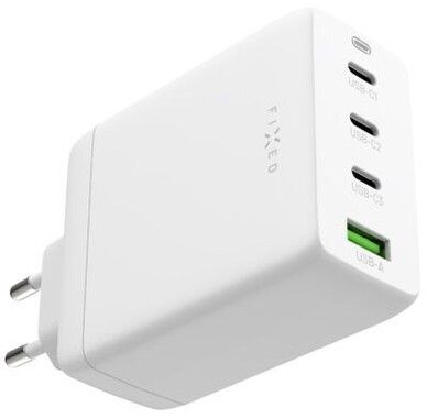 Fixed Supersnabb GaN-laddare 100W 3xUSB-C + USB-A