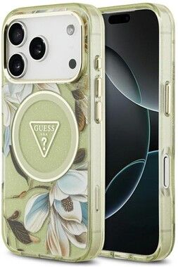 Guess IML Glitter Flowers MagSafe Case (iPhone 17 Pro Max/18 Pro Max)