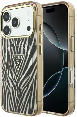 Guess IML Zebra Glitter MagSafe Case (iPhone 17 Pro Max/18 Pro Max)