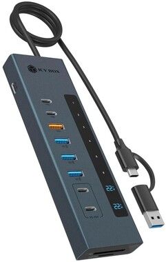 Icy Box 6-port Hub With Cardreader