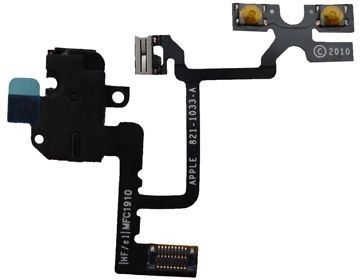 Audioflexkabel till iPhone 4 - svart