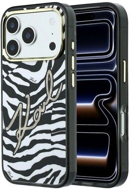 Karl Lagerfeld IML Zebra Glitter MagSafe Case (iPhone 17 Pro/18 Pro)