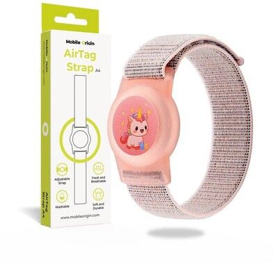 Mobile Origin AirTag Strap Pink Unicorn