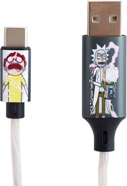 Rick & Morty Light-Up USB-A to USB-C Cable