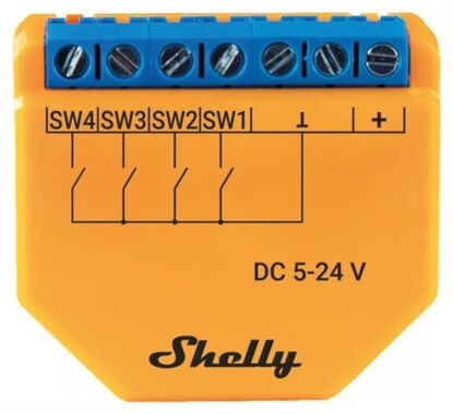 Shelly Plus i4 DC - inflld sndare