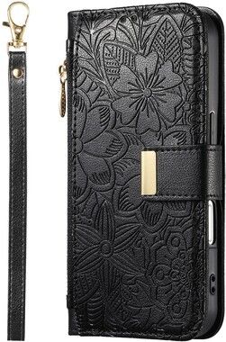 Trolsk Blommigt Pl�nboksfodral (iPhone 16 Pro Max)