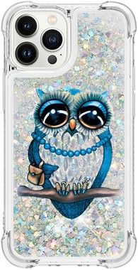 Trolsk Liquid Glitter Case - Owl (iPhone 13 Pro Max)