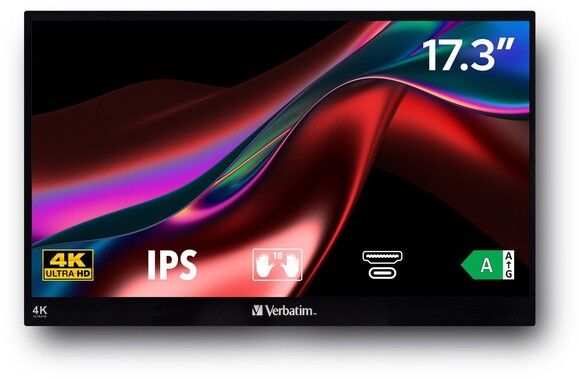 Verbatim Portable Touchscreen Monitor 4K 17.3\"