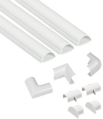 Vivanco Round Cable Trunking Set 30 x 15mm 